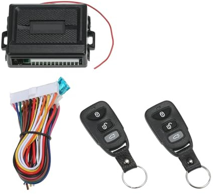 Système Universel de Verrouillage Porte Voiture, système d'entrée sans clé, antidémarrage, Kit Central à Distance Automatique avec boîte Commande Installation Facile et Large compatibilité