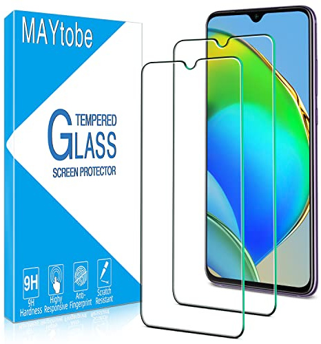 MAYtobe Protector Pantalla para Xiaomi Redmi 9, Redmi 9T, Redmi Note 8 Pro | 2 Unidades Cristal Vidrio Templado Antiarañazos, Antihuellas, Sin Burbujas, Dureza 9H, 0,33mm Ultra Transparente