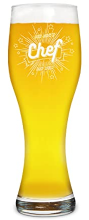 KIXY Weizenglas von Leonardo Geschenk Gravur Bierglas - Motiv wählbar - Der beste Chef der Welt