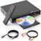 Reproductores de DVD para TV con HDMI, reproduce todas las regiones y formatos, reproductor de CD para el hogar, compatible con video 1080P, CD, DVD, VCD, JPEG, USB, control remoto, HDMI y cables RCA