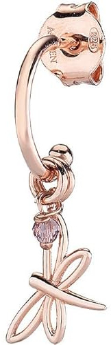 Mono orecchino da donna di Amen. Monorecchino realizzato in argento 925 rosè e cristallo lilla. La referenza è ormoanlirl