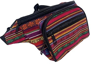Kleine Bauchtasche für Herren und Damen, seitliche Gürteltasche, wasserdicht, Handytasche, Bauchtasche, Reisen, Laufen, Marionette, Party und Festivals, Hippie ethnische, Blumen