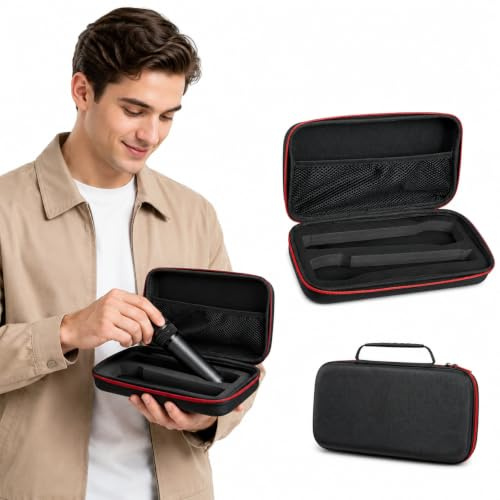 FOMIYES Estuche para Micrófono Inalámbrico Bolsa De Transporte para Micrófono con Cremallera Caja Protectora Estuche De Almacenamiento Suministros para Micrófono