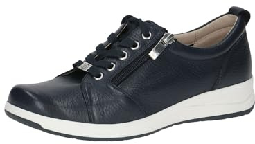 Caprice Comfort Damen Sneaker flach aus Leder mit Reißverschluss