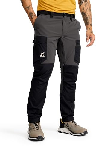 RevolutionRace Rambler Lightweight Pro Pants für Herren, Leichte Outdoor-Hose und Wanderhose für Herren, Anthracite/Black, 3XL