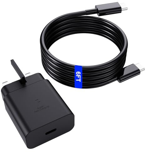 USB C Fast Charger 45W Samsung Super Fast Charger Type C Android Phone Charger Block Type C Fast Charging Cable for Samsung Galaxy S24 Ultra/S24/S24+/S23 Ultra/S23/S23+/S22, Galaxy Tab