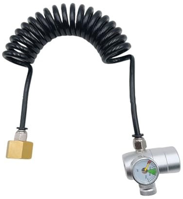Joselin Whipped Cream Charger Pressure Regulator Valve with Hose for 0.95L Nitrogen Tank (M11) and 580g Cream Bottle Dispenser