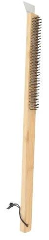 GAROZATION Handle Pizza Oven Brush Heavy-Duty Bristles for Efficient Cleaning of and Grills for Home and