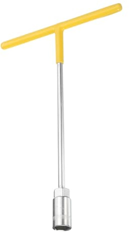 QUARKZMAN 17mm T-Griff Steckschlüssel Hochleistungs Kohlenstoffstahl Metrischer 6-Punkt-Sechskant Rutschfestem T-Form-Schlüssel für Motorrad Fahrrad Auto Reparatur