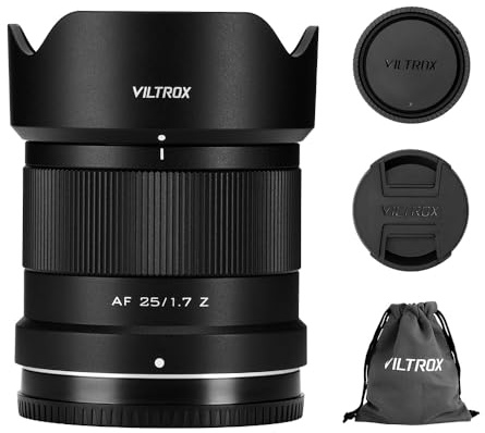 Viltrox AF 25mm F1.7 Obiettivo per Nikon Z, Grande Diaframma Autofocus Prime Lens per Nikon Z Mount Fotocamera Specchio Zfc Z50 Z5 Z6 Z7 Z8 Z9 Z7 Z50II Z6II Z30 ZF