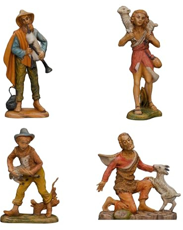 ICE TOYS ICETOYS Statuette Presepe Re Magi, Set 4 Pezzi, 14-19 cm, Dipinte a Mano, Multicolore, Made in Italy (SET 3, 18CM)