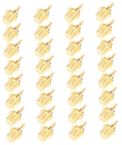 PRETYZOOM Clavos Metálicos Antideslizantes para Zapatillas De Correr 32 Unidades Tamaño Corto Dorado, Accesorios para Atletismo, Campo a Través y Entrenamiento De Velocidad