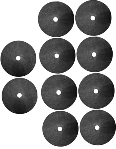 DOITOOL 10 Pezzi Telo Pacciamatura Giardino Traspirante e Antierbacce con Foro per Orto e Vigneto Copertura Terreno Resistente e Degradabile per Aiuole e Piante