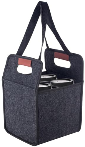 Buhdjfnke Porte-gobelet avec porte-gobelet isotherme réutilisable pour voiture, pour voyage et livraison, 4 gobelets
