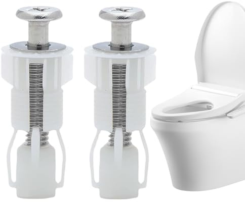 Set di viti di ricambio per sedile WC, set di fissaggio robusto, 2 viti di fissaggio per il montaggio a pavimento del bagno