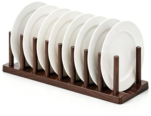 Berglander Abtropfgestell 35,6 cm, Teller-/Deckel-Organizer für Küchenschrank/Arbeitsplatte, Trockenständer für Geschirr, Schneidebretter, Töpfe, Deckel, Backwaren & Bücher