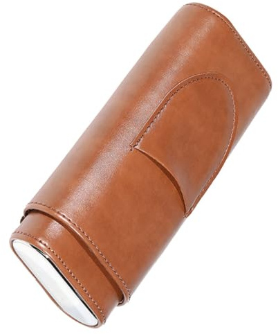 TOVINANNA Custodia Portasigari da Viaggio in Pelle Pu per 3 Sigari, Elegante e Spaziosa, Mantiene Fresche le Sigarette, per Viaggi e Attività All'aperto
