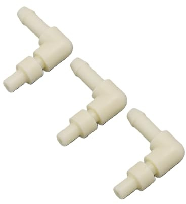 TOPINCN Confezione da 3 Connettori per Tubo a Gomito con Innesto a Forma di L, Raccordo per Tubo Dell'acqua a Disconnessione Rapida in Plastica Compatibile con Macchina da caffè, Adatto