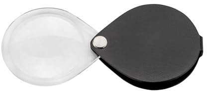 Eschenbach Optik Classic Einschlaglupe mit 3,5X-Vergrößerung | Schutzetui aus Echtleder, Made in Germany