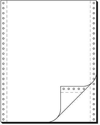 SCHÄFER SHOP Computer Endlospapier DIN A4, 2-fach blanko, weiße Kopie, selbstdurchschreibend, Längsperforation, beidseitiger Führungslochrand - 1000 Blatt