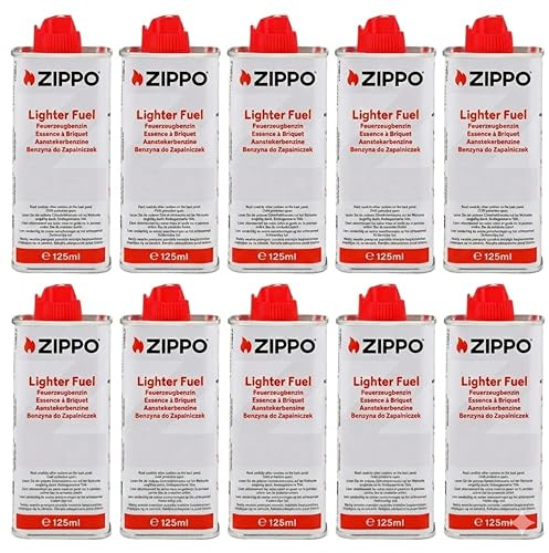 Zippo Feuerzeugbenzin Nachfüll-Flasche, 125 ml (10er-Pack) (Flaschen)