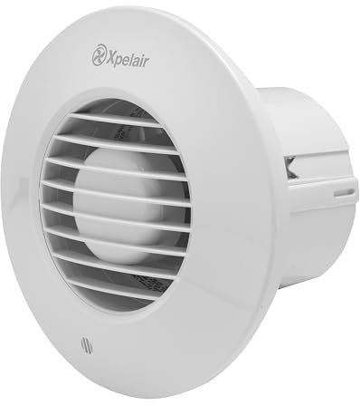 Xpelair Simply Silent SSSFC Shower Fan Complete 4 Inch/100mm Bathroom & Shower Room Extractor Fan with Loft Fitting Kit for Ceiling, White