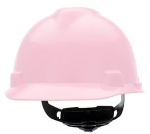 MSA 495862 V-Gard Polyethylene Protective Cap with Fas-Trac Suspension, Standard Size, Pink by MSA
