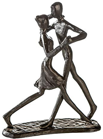 Casablanca – skulptur – dekorativ figur modern – dansande par – järn – bränd – höjd 17 cm