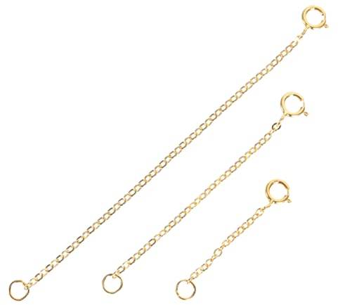 3 stücke Kette Extender Schmuck Halskette und Verschlüsse für Halskette Armband Schmuckherstellung Liefert Goldene