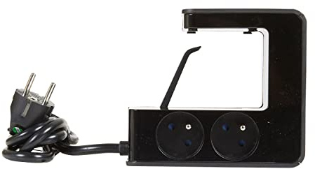 Legrand - Rallonge clipsable 4 prises de courant et 2 chargeurs USB Type-A - noir
