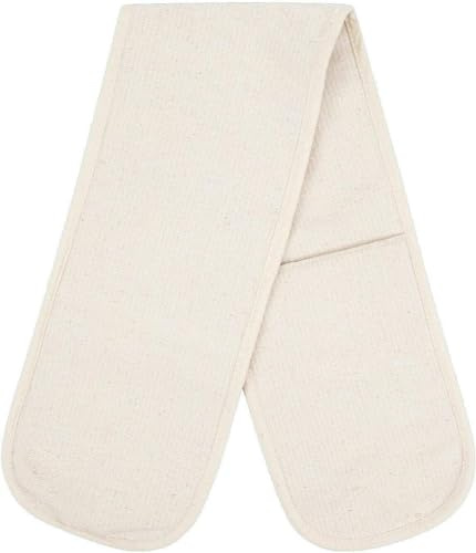 100% Cotton Oven Glove Double Sided Plain Home Kitchen Restaurant Catering Pot Holder Heat Resistant Mitt 3 Sizes by Molly Malou® (91 x 17 cm)