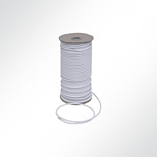 LYSEL Gummiseil Planenseil Expanderseil, (D) 6mm in Weiss (100 m)