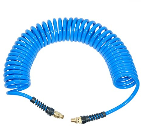 TUYAU AIR POLYURETHANE SPIRALE PU PNEUMATIQUE 8 mm LONGUEUR 10 METRES