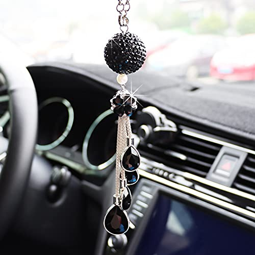 Uposao Bling Kristall Auto Rückspiegel Anhänger, Sonnenfänger Auto Rückspiegel Ornament Innenraum Zubehör Strass Charm für Auto Rückspiegel Auto Hängende Anhänger Autodekoration Kristallkugel