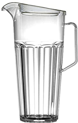 We Can Source It Ltd - 3 Pint Rigid Polycarbonate Jug Pitcher with CE Marked Design – Reusable Unbreakable Clear Plastic Jug for Beer, Water, Juice & Cocktails – Durable, Dishwasher Safe Barware