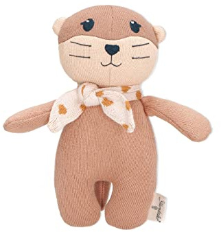 Sterntaler Otti, der Otter - Unisex Kuscheltier Baby Stofftier, Baby Spielzeug, Baby Kuscheltier waschbar mit Schleife - Recycelt