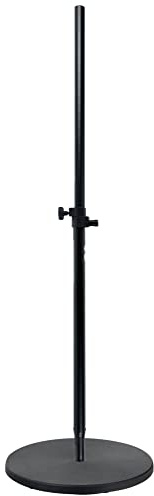 Pronomic Lautsprecherstativ 150cm mit Rundsockel, Teller, Mit M20-Gewinde | Schwerer Rundsockel für Lautsprecher-Distanzrohre, Aus Gusseisen, Durchmesser: 44 cm, Gewicht: 9, 0 kg, Farbe: Schwarz, 3 kg