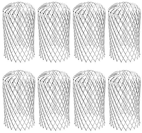 8 Pack Aluminum Gutter Guards Expandable Filter Strainer Metal Gutter Guards Leaf Strainer Gutter Sieve Down Pipe Covers Protection Easy Install Moss, Muck, Mud & Debris Guard, from 2 to 4 inches