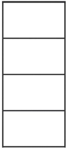 vidaXL Schiebetür Schiebetürsystem Glastür Glasschiebetür Ganzglasschiebetür Tür Innen mit Alurahmen ESG-Glas Aluminium mattiert 90x205 cm Schwarz