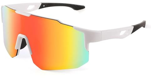 FEISEDY Gafas de Sol Deportivas para Hombre y Mujer Gafas de Ciclismo Gafas de Espejo Gafas Deportivas para MTB Carreras Correr Enduro con Protección UV400 B2388