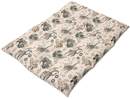 Johanniskernkissen groß 6-Kammer 40x30cm - Bio-Stoff Wilde Tiere - Wärmekissen Körnerkissen