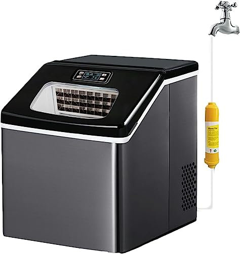 Ice Cube Makers, Ice Maker for Countertop, Self-Cleaning Portable Ice Maker Machine, 66LB/24H Ice Making,30 Pebble Ice Ready in 10 Mins, for Home Bar Camping,Bucket