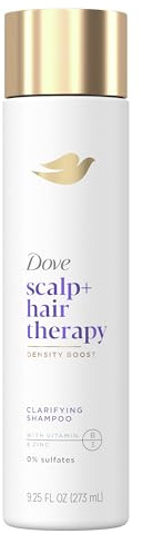 Dove Scalp + Hair Therapy Sulfate Free Shampoo Density Boost Clarifying Shampoo for an Oily Hair Clarifying Cleanse Cleansing Shampoo with Zinc 9.25 FL OZ (273 ml)
