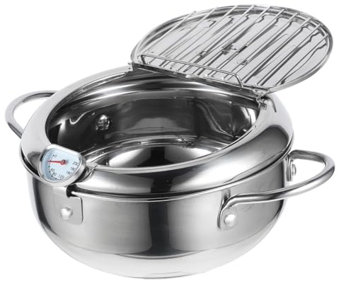 MAGICLULU Small Stainless Steel Non Stick Fry Pan for Induction Cooker with Smooth Surface and Easy to Carry Design for Home Kitchen Use
