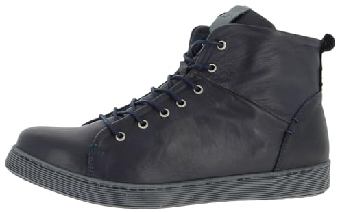 Andrea Conti Damen High Top Sneaker, d.blau/anthrazit, 38 EU