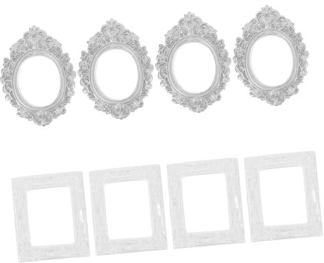 PRETYZOOM 16 Stk Fotorahmen selber machen retro styles großer bilderrahmen DIY-Material bastelbedarf Mini- -Fotorahmen kleiner Bilderrahmen fotorahmen dekoration Mini-Wohnkultur Harz