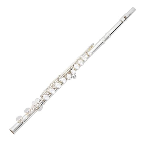 Querflöte Instrument 16-Loch-Flöte Mit Geschlossenem Loch Versilbert Gebogen Für Anfänger Professionelle Performance-Flöte(Bag B)