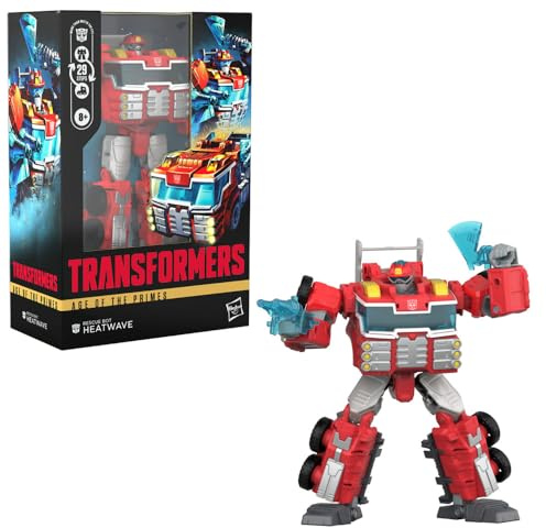 Transformers Age of the Primes Voyager Class Rescue Bot Heatwave Action Figure | Transformers Age Of The Primes 7 Inch Action Figure Voyager Class (2025 Wave 2) - Heatwave