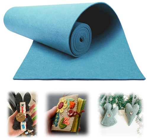 Mbsomnus Filz Meterware 30 cm×300 cm×3 mm Filzmatte Hellblau | Filzstoff Meterware, Filzrolle, Polyester, Filzmatten zum Zuschneiden, DIY, Bastelfilz, Filzunterlage, Patchwork Nähen