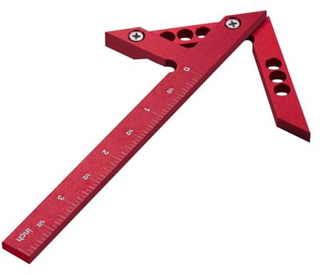 Outil de mesure en bois professionnel Règle de charpentier en alliage d'aluminium Construction Centre de recherche et dessin au trait